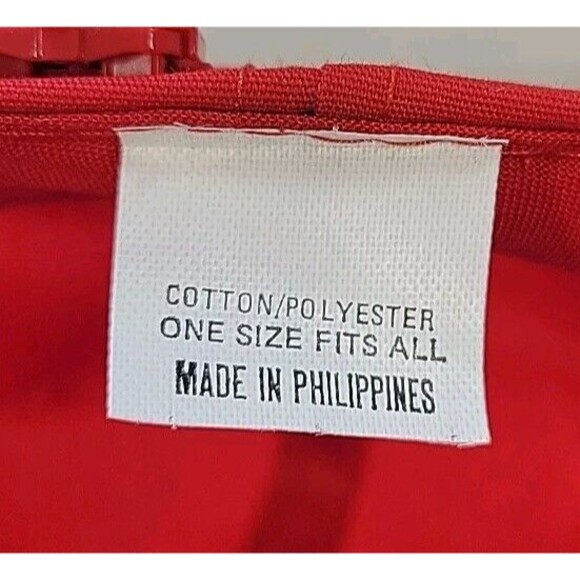 Vintage Zipper Strap Rope Hat ~ Pizza Hut Red Rope Hat - Picture 9 of 11